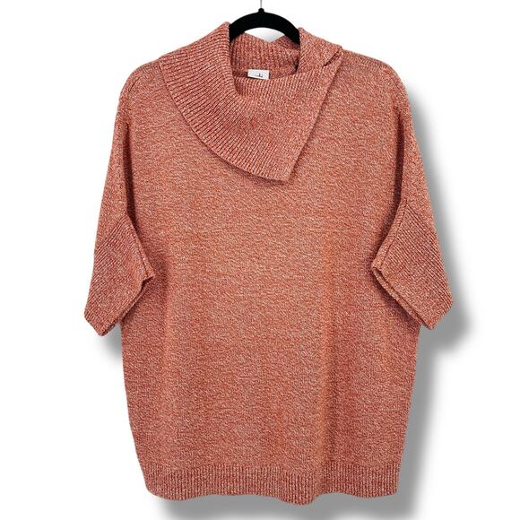 Cabi Foldover Pullover Soft Sweater Tunic Womens Size Small Short Sleeve - Picture 1 of 5